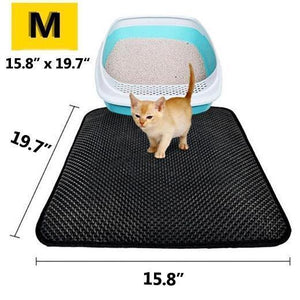 New Double Layer Cat Litter Mat - Silver Ion Antimicrobial Protection