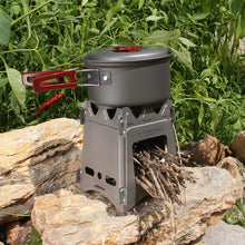 Load image into Gallery viewer, Ultralight Foldable Titanium Wood Burner Camping Stove