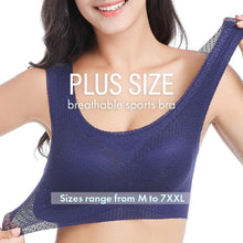 Load image into Gallery viewer, Full Support Plus Size Breathable Sports Bra