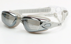 Pro Adjustable HD Anti-Fog Swim Goggles with Attached Earplugs
