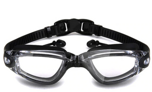 Pro Adjustable HD Anti-Fog Swim Goggles with Attached Earplugs
