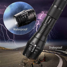 Load image into Gallery viewer, Tactical 5 Modes Zoomable LED Flashlight