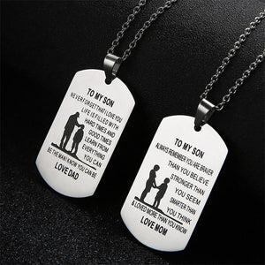 To My Son, Custom Engraved Pendant Necklace