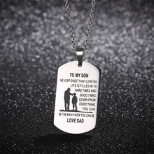 Load image into Gallery viewer, To My Son, Custom Engraved Pendant Necklace