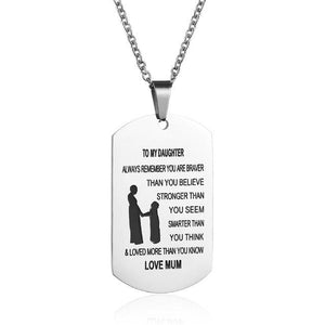 To My Son, Custom Engraved Pendant Necklace