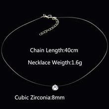 Load image into Gallery viewer, Elegance® Silver Invisible Chain Rhinestone Choker