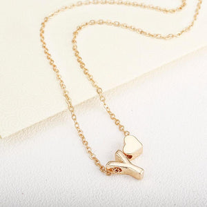 Elegance® Personalized Gold Heart Initial Necklace