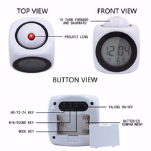 Load image into Gallery viewer, Bright Red Projection LED Display Alarm Clock