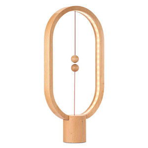 Beech Wood Modern Balance Lamp