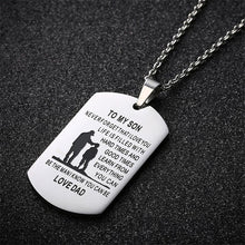 Load image into Gallery viewer, To My Son, Custom Engraved Pendant Necklace