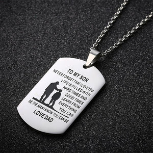 To My Son, Custom Engraved Pendant Necklace