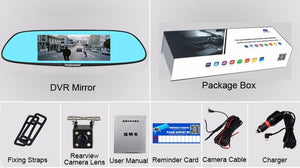 HD Dash Cam Rear View Mirror 1080p Display