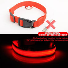 Load image into Gallery viewer, Night Watch LED Nylon Light Collar For Dogs