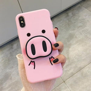 Cute Piggy Nose PopSocket Case for iPhones