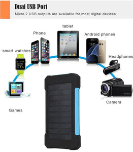 30000mAh Portable Solar External Battery Charger