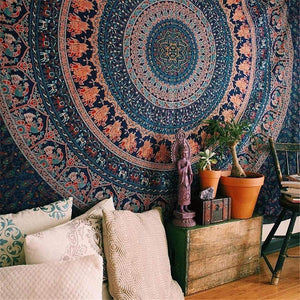 Indian Mandala Print Wall Tapestry