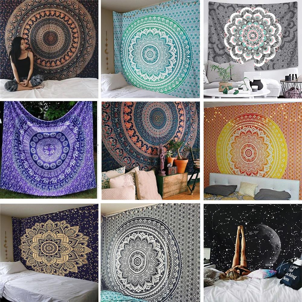 Indian Mandala Print Wall Tapestry