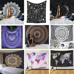 Indian Mandala Print Wall Tapestry