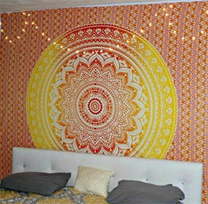 Indian Mandala Print Wall Tapestry