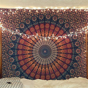 Indian Mandala Print Wall Tapestry