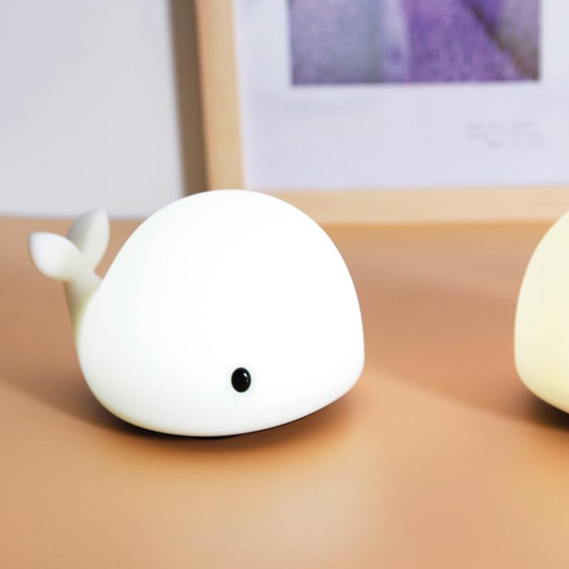 Cute Dolphin whale Silicone Colorful Night Light