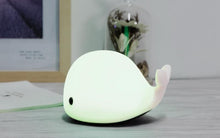 Load image into Gallery viewer, Cute Dolphin whale Silicone Colorful Night Light