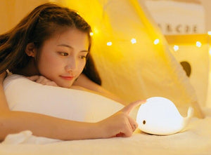 Cute Dolphin whale Silicone Colorful Night Light