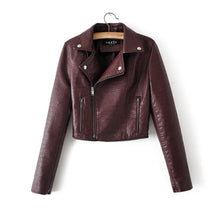 Load image into Gallery viewer, Luxury Faux Leather Jacket For Women