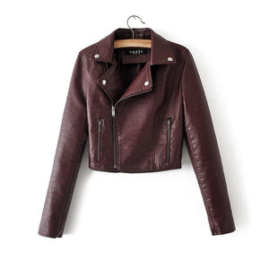 Luxury Faux Leather Jacket For Women